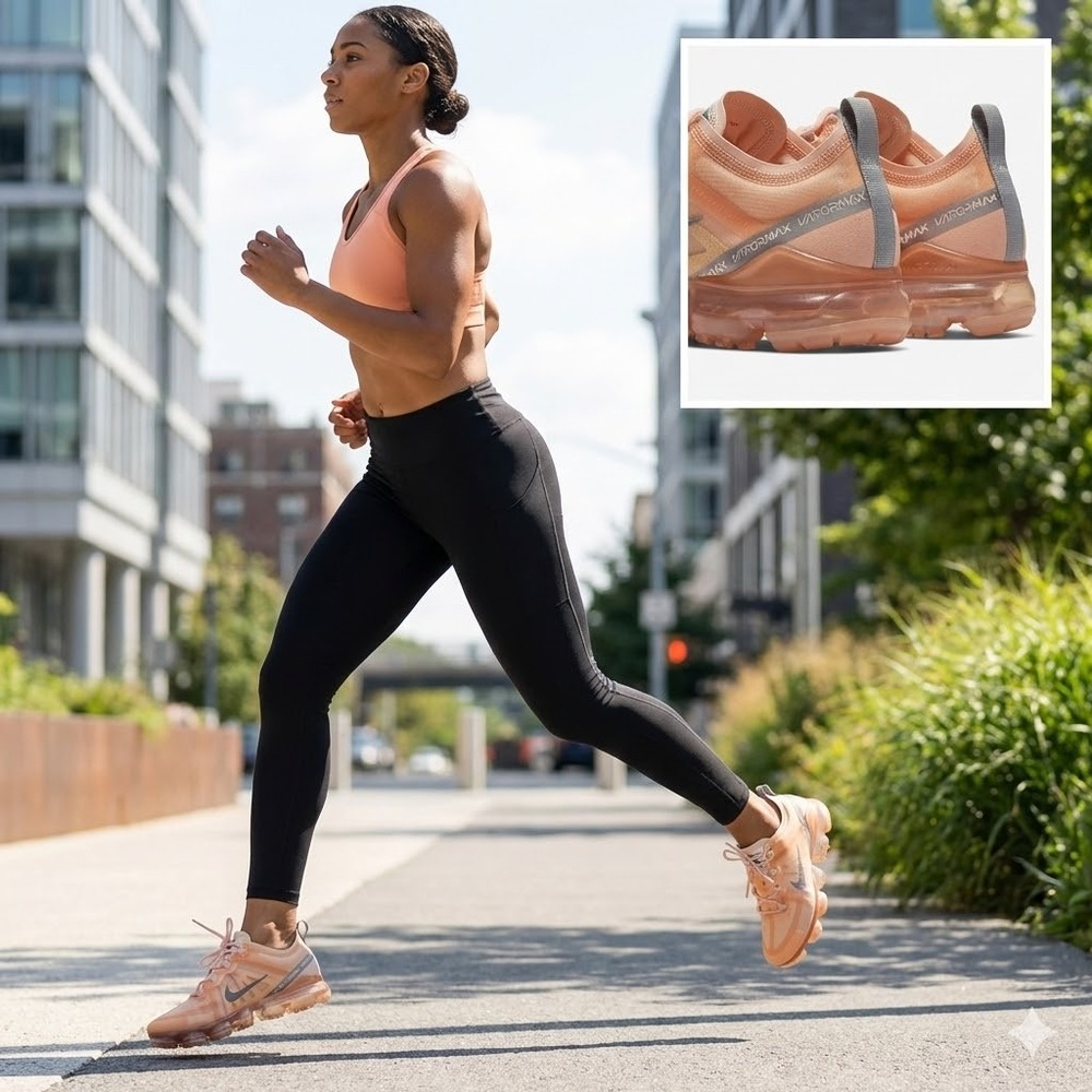 Nike Air VaporMax 2019 Womens 8 Canyon Gold Terra Blush CQ9703-600 Sneakers